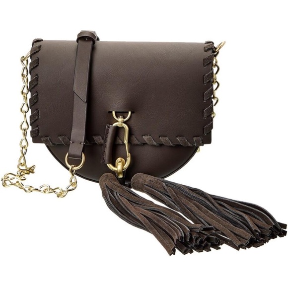 ZAC Zac Posen Belay Mini Saddle Crossbody - Fringe - Picture 1 of 13